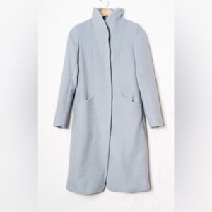 Wilfred Aritzia Wool Cashmere Cocoon Coat - Powder Blue Small
